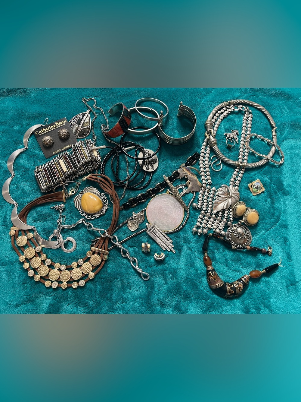 Jewelry Lot Necklaces Pins Bracelets Earrings Pendants Vintage Boho Southwest